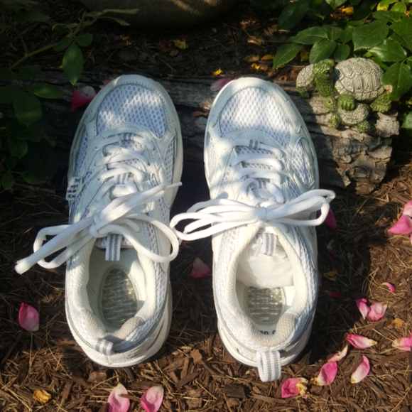 DR. SCHOLL'S ♡ White Leather|Mesh Air-Pillo Personal Trainers Rocker Sneakers 6 - Picture 4 of 13